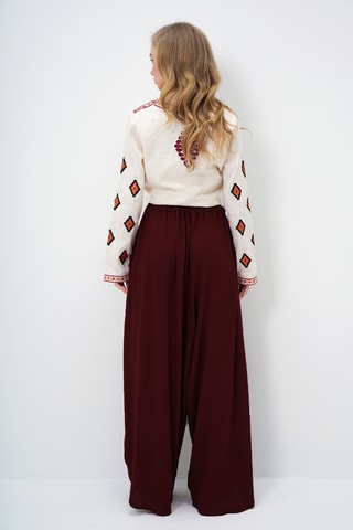 Pantalon loose - Bordeaux