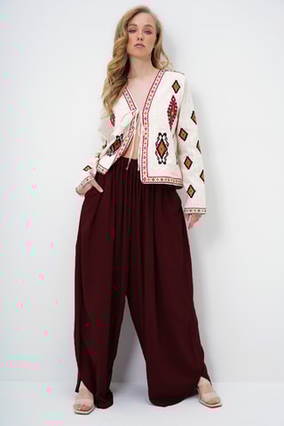 Pantalon loose - Bordeaux