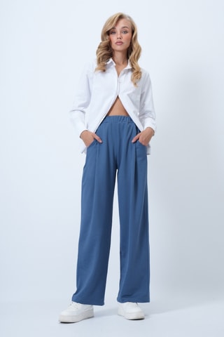 Pantalon palazzo - Indigo