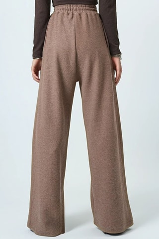 Pantalon taille haute - Marron