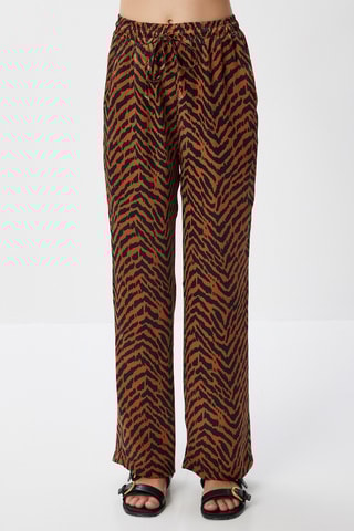 Pantalon - Noir et marron foncé