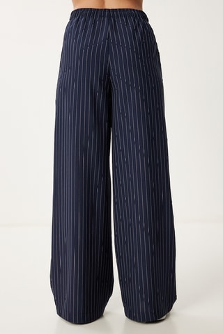 Pantalon wide legs - Bleu marine