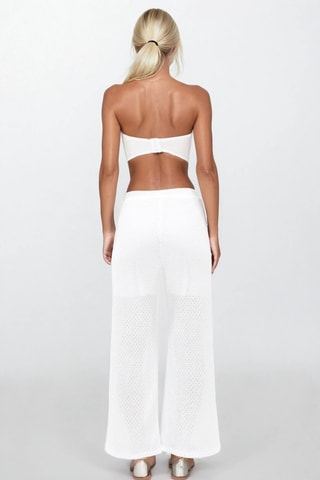 Pantalon palazzo - Blanc