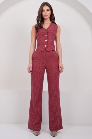 Pantalon - Bordeaux et noir