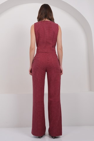 Pantalon - Bordeaux et noir