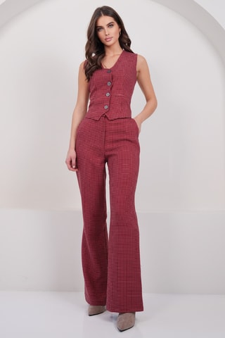 Pantalon - Bordeaux et noir