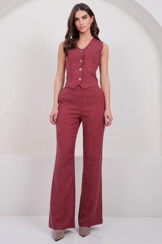 Pantalon - Bordeaux et noir