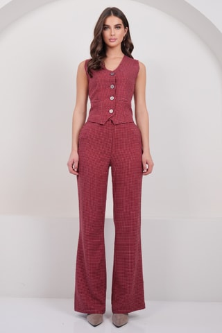 Pantalon - Bordeaux et noir