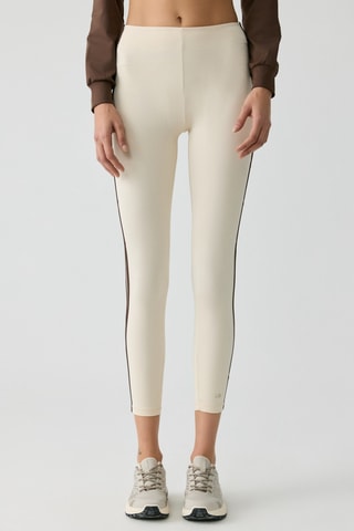 Legging taille haute - Ecru et noir