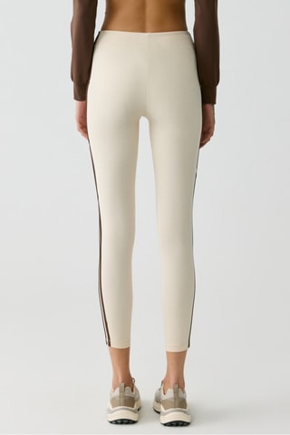 Legging taille haute - Ecru et noir