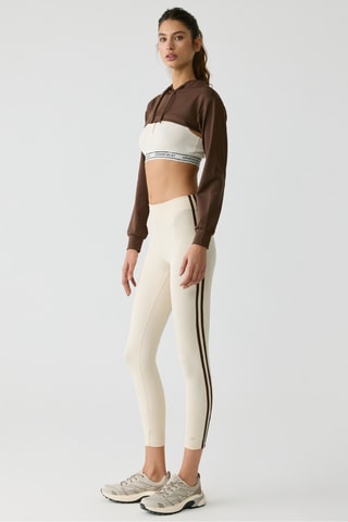 Legging taille haute - Ecru et noir