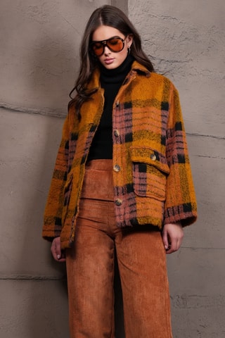 Veste - Marron clair et noir