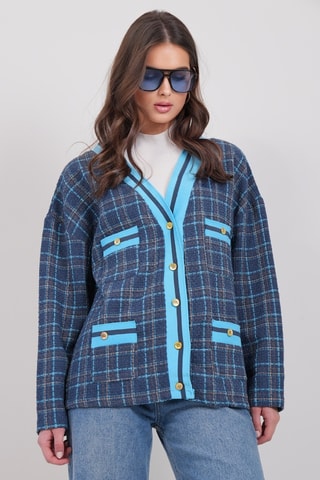 Gilet - Bleu marine et turquoise