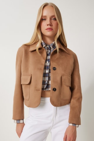 Veste en nubuck - Taupe