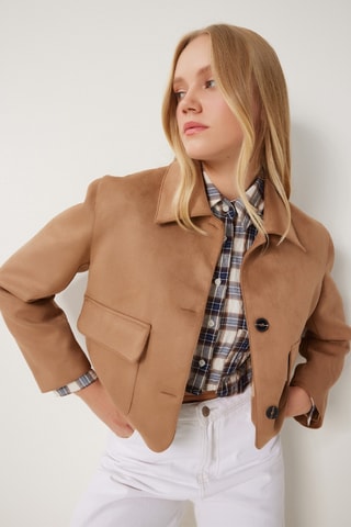 Veste en nubuck - Taupe