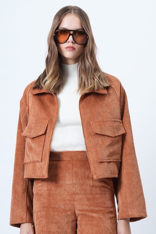 Veste en velours - Orange