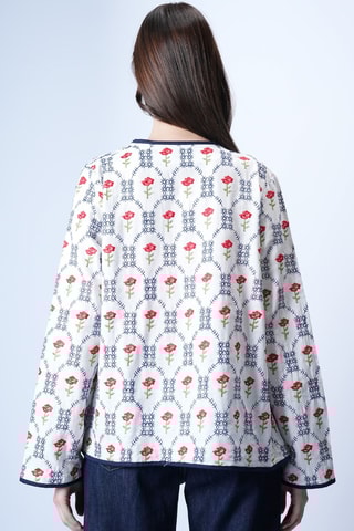 Veste - Ecru et bleu marine