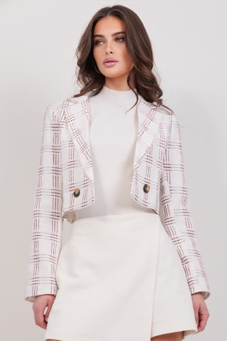 Veste - Blanc et bordeaux