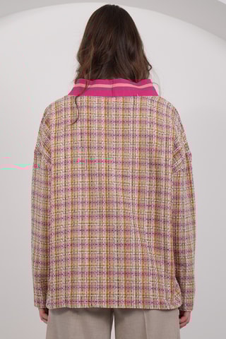 Gilet - Fuchsia et marron clair