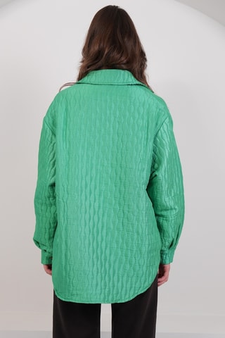 Surchemise - Vert émeraude et moutarde