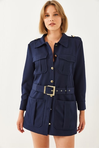 Saharienne - Bleu marine et argenté