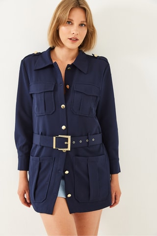 Saharienne - Bleu marine et argenté