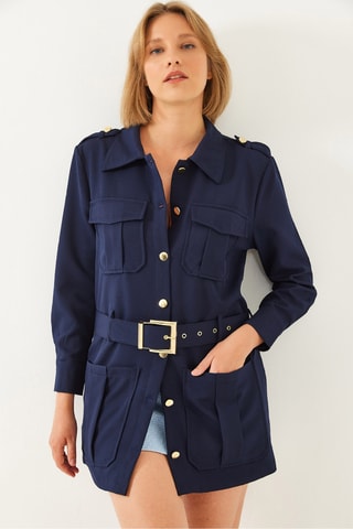 Saharienne - Bleu marine et argenté