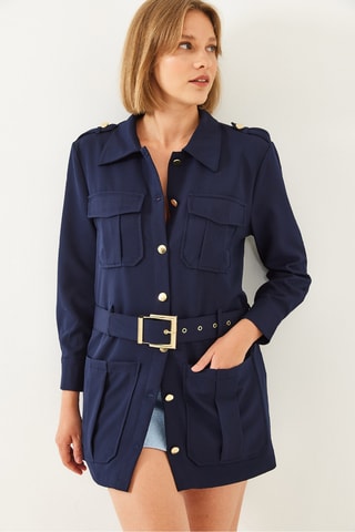 Saharienne - Bleu marine et argenté