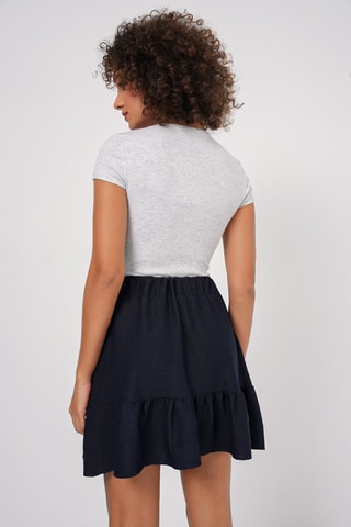 Jupe volantée - Bleu marine