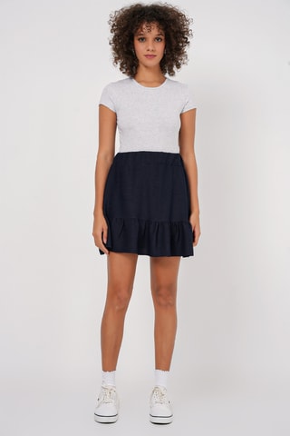 Jupe volantée - Bleu marine