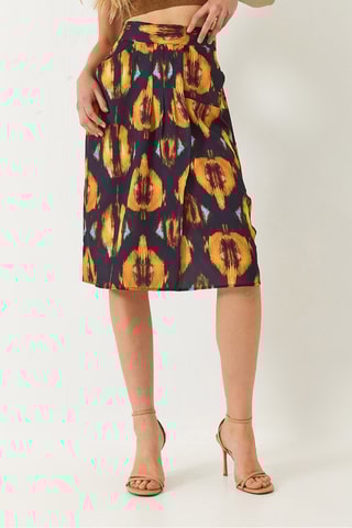 Jupe mi-longue - Violet foncé