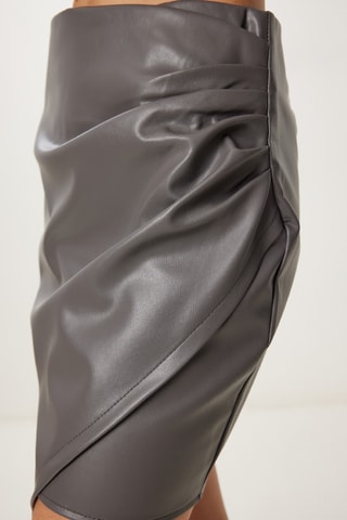 Minijupe drapée taille haute - Noir