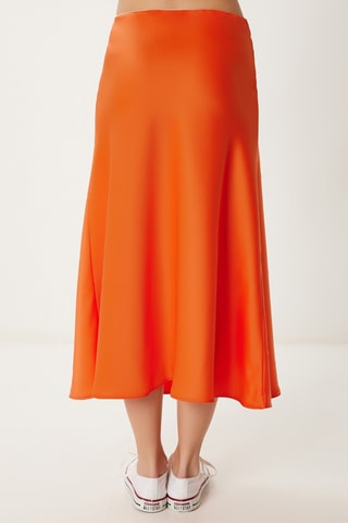 Jupe midi - Orange