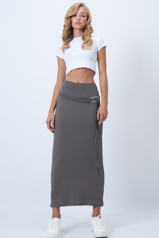Jupe fourreaux taille haute - Gris