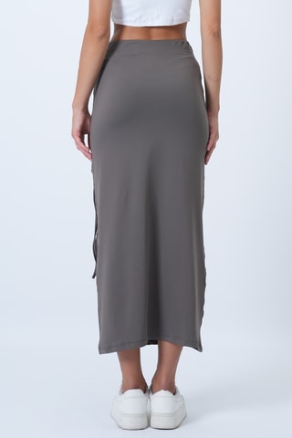 Jupe fourreaux taille haute - Gris