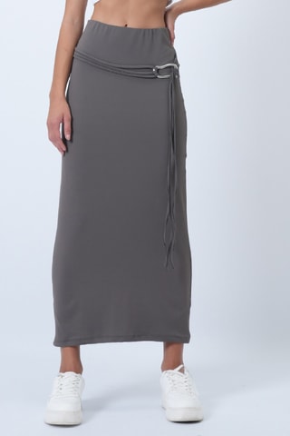 Jupe fourreaux taille haute - Gris