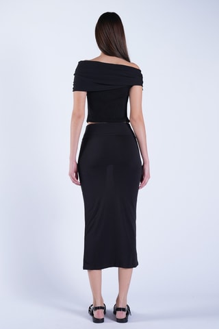 Jupe fourreaux taille haute - Noir