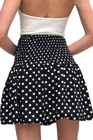 Jupe ballon taille haute - Noir et blanc