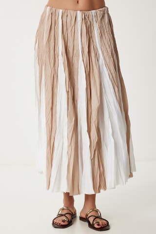 Jupe longue - Beige et écru