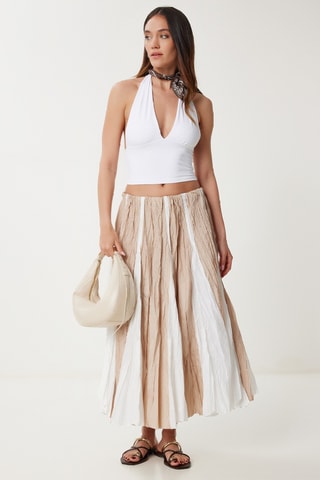 Jupe longue - Beige et écru