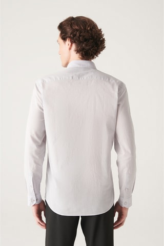 Chemise slim - Gris clair