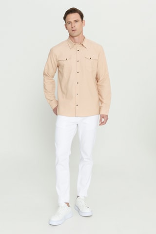 Chemise slim - Beige