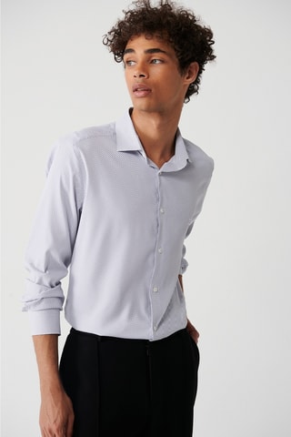 Chemise slim - Gris