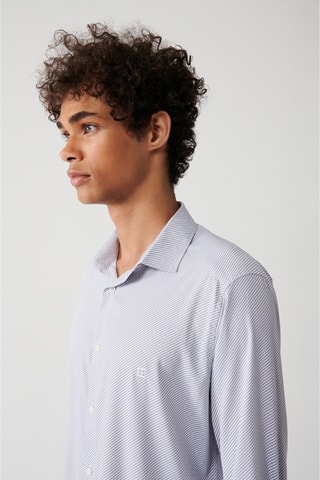 Chemise slim - Gris