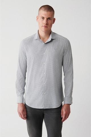 Chemise slim - Gris