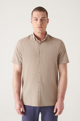 Chemise slim - Taupe