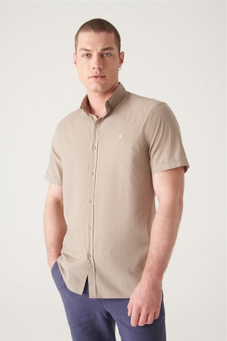 Chemise slim - Taupe