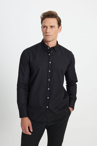 Chemise slim - Noir