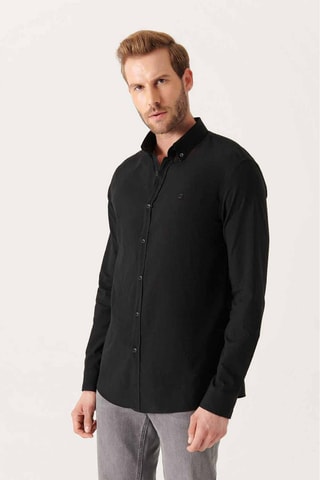 Chemise slim - Noir