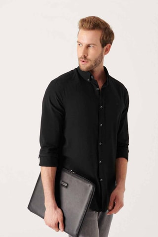 Chemise slim - Noir